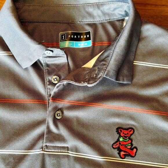 Grateful Dead Dancing Bear PGA Tour Golf Polo (M) - Picture 6 of 6